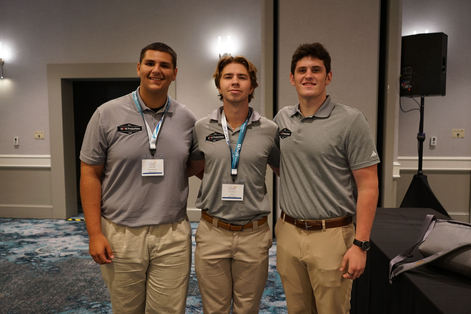 The MPM Productions team at their expo booth